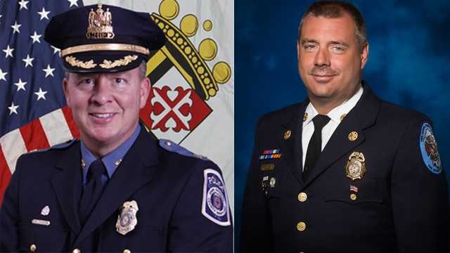 Anne Arundel County Police Chief Kevin Davis, Fire Chief Michael Cox