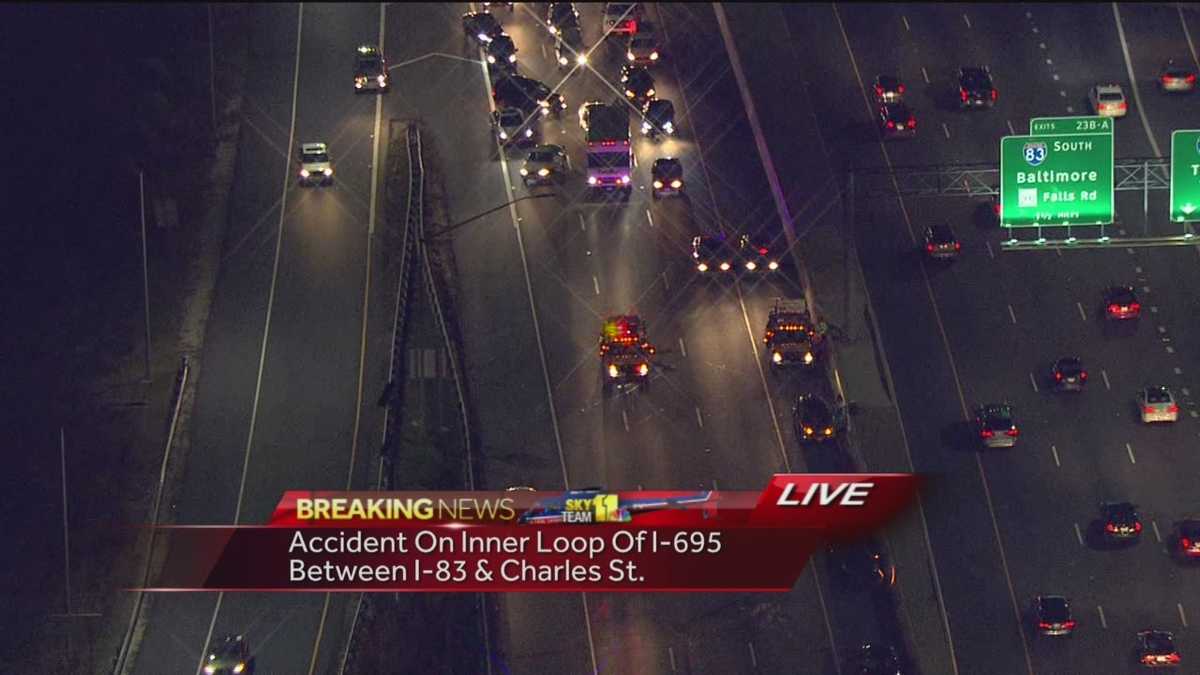 4car crash on Beltway jams traffic in Towson