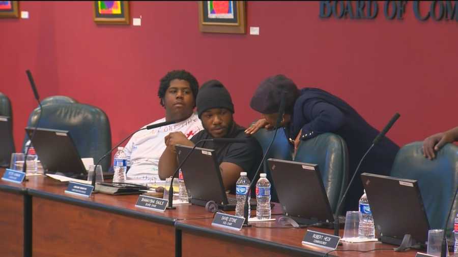 The protesters then took over the board members' seats when they went to recess.  They moved only after agreeing to meet with the board on Friday. Read more here.