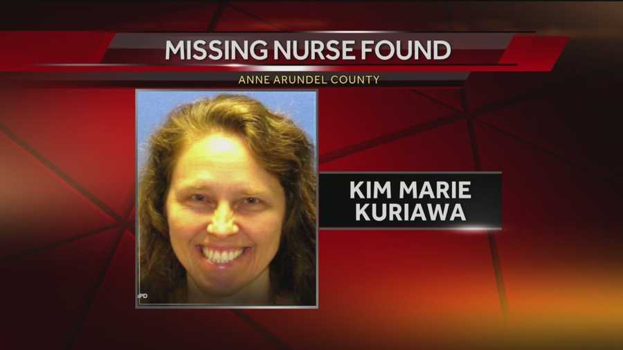 Anne Arundel County police said a missing nurse has been found safe.