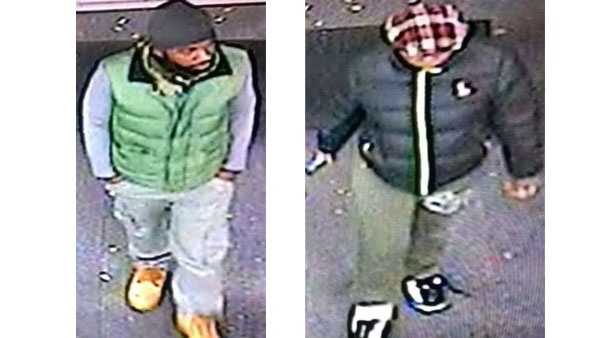 Authorities look for pair using stolen credit cards
