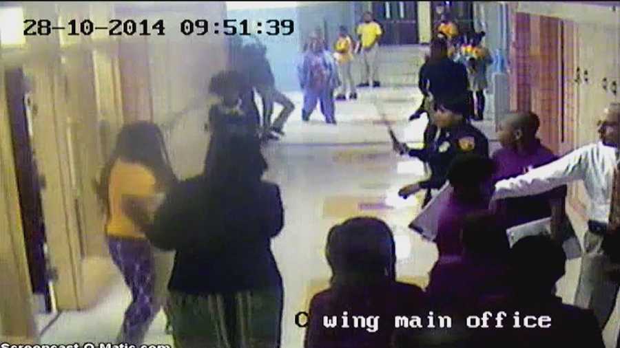 The 11 News I-Team obtains video of a violent scuffle between a school police officer and three middle school girls who had to be taken to a hospital. The girls' mother said they're outraged because charges against the officer were dropped, and her children were sent to alternative schools.