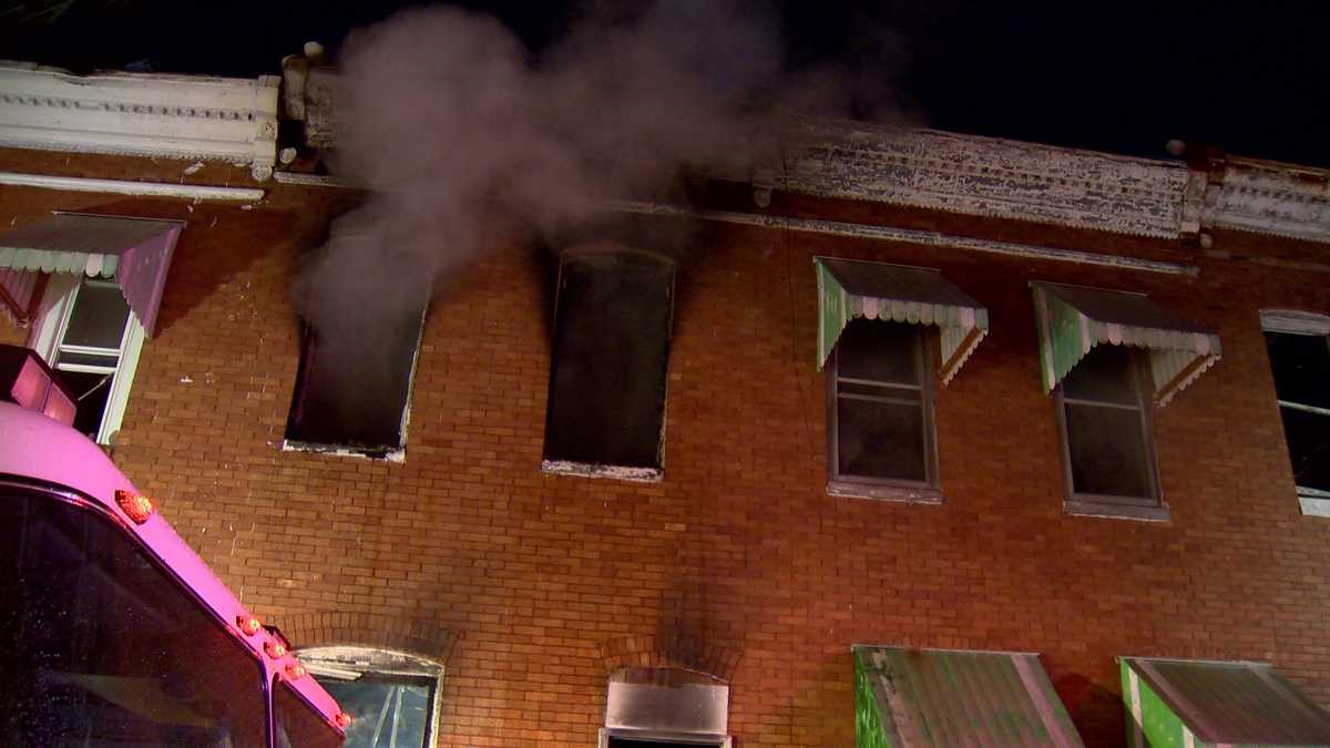 1 person hurt in west Baltimore rowhome fire
