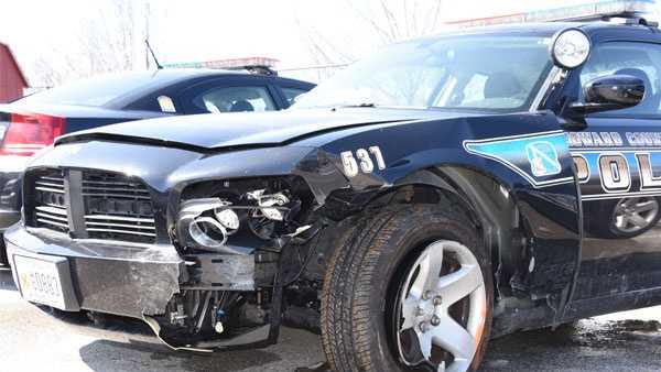 Police: Officer's patrol car struck by DUI driver