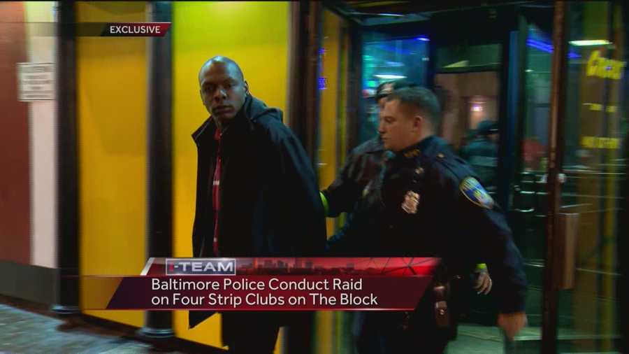 Baltimore City police on Tuesday night conducted a raid on the infamous Block -- practically beside police headquarters -- looking for drugs and guns, the WBAL-TV 11 News I-Team has learned.