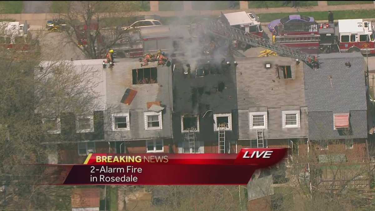 Firefighters battle 2alarm fire in Rosedale