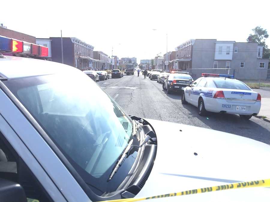 Images East Baltimore shooting