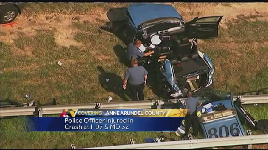 Officer released from hospital after I97 crash