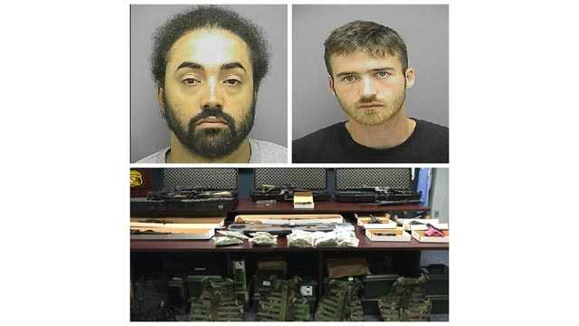 Christopher Bryce Stooltzfoos, 32, and Daniel Schumaker, 24, of Mount Airy, were arrested by Frederick police as part of an undercover weapons and drugs investigation.