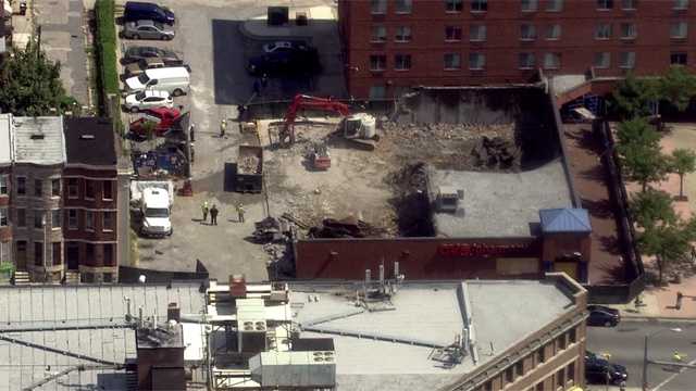 Baltimore Riot Damage Images: CVS damaged in Baltimore riots demolished