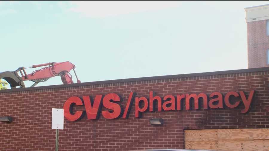 CVS/pharmacy began demolition work at the closed store at 2509 Pennsylvania Avenue Friday morning. The store will be completely rebuilt and it is scheduled to reopen by the end of this year.