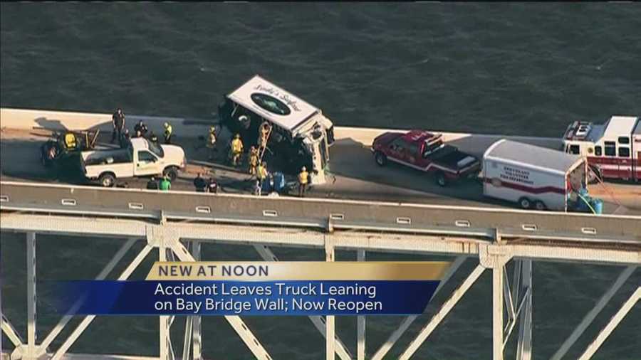All eastbound lanes are now reopened on the Bay Bridge after a box truck flipped on its side Friday morning.