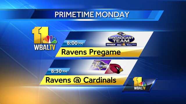 WBAL-TV 11 Baltimore - Tonight's (Monday) Baltimore Ravens game coverage  starts at 7:00 on WBAL-TV 11! NBC prime time shows will air on MeTV  Baltimore: Ch. 11-2, Comcast 208, Verizon 460, Broadstripe 165.