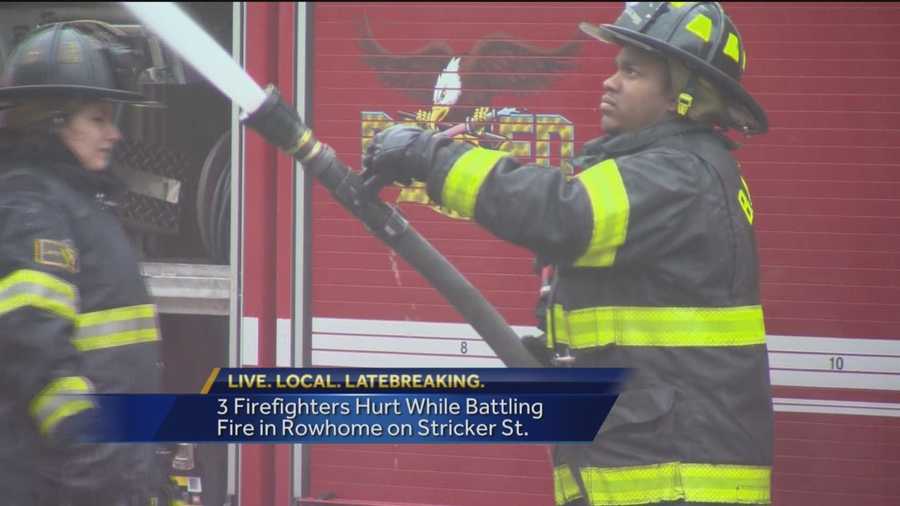 3 firefighters injured in Baltimore fire