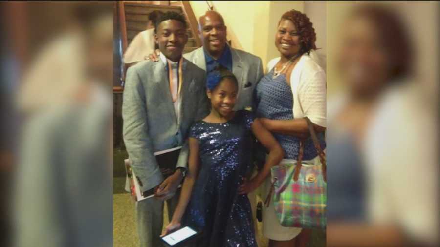 Family, friends and others gathered Monday night to remember Charlene James and her daughter, Sage, who were killed after a fire Sunday in their northeast Baltimore home.