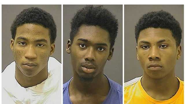 Antwan Eldridge, 16, (left), Daquan Middleton, 17, (center), and, Prince Green, 15, (right), have been charged as adults in the stabbing death of a man in Baltimore, city police said.