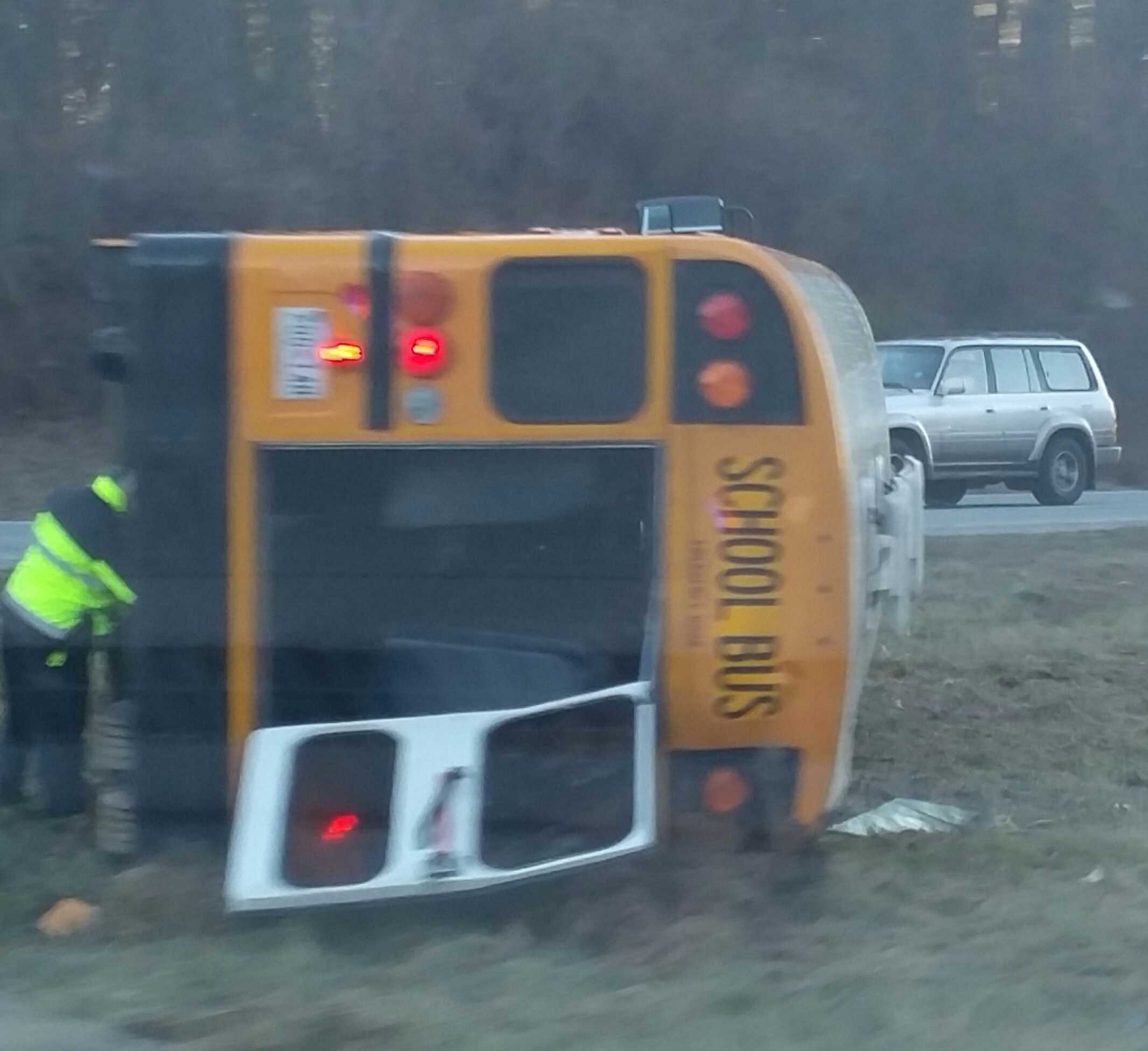 Images: School Bus Overturns In Howard County