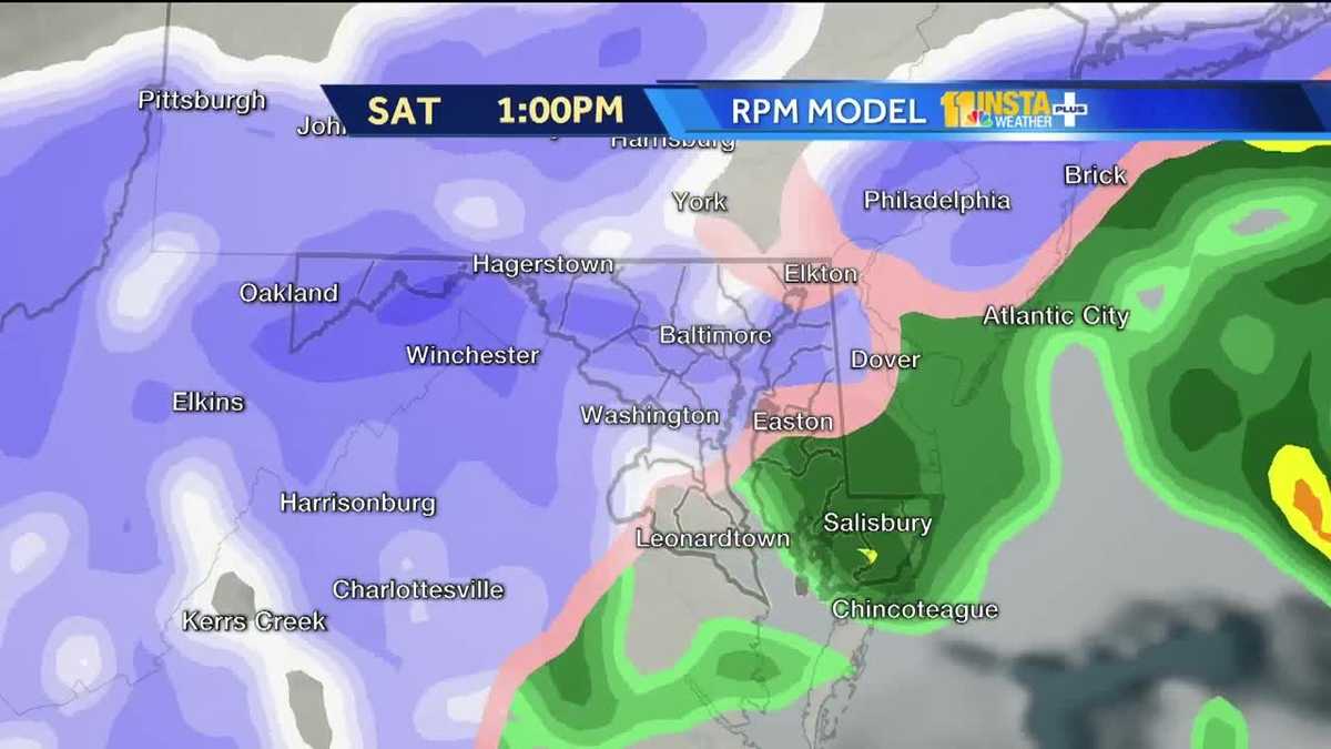 Hour-by-Hour snowfall forecast (update 1)