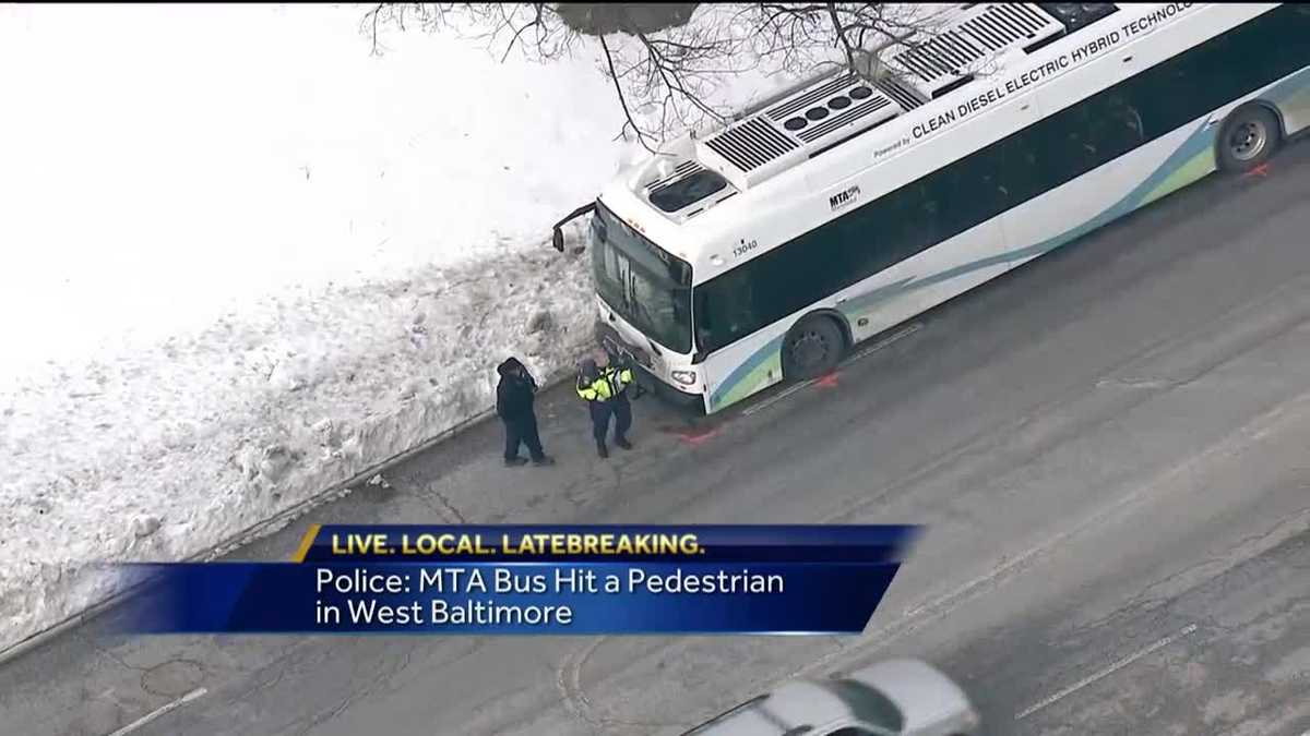 Pedestrian struck by MTA bus in Baltimore