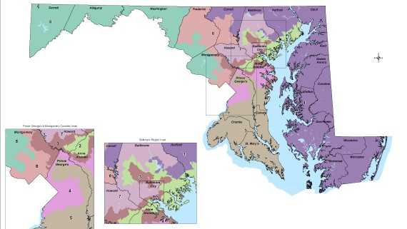 Current Maryland Congressional map