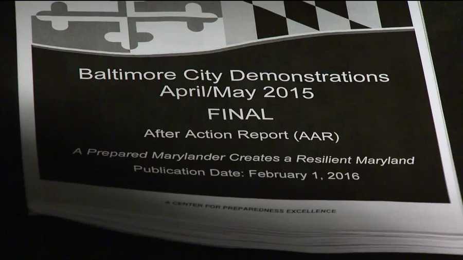 The Maryland Emergency Management Agency released a new report today detailing how the state responded to the riots last spring in Baltimore City.The report includes both strengths and weaknesses of the state's response and how the agency felt it performed. Officials said the information was gathered through interviews with state emergency response staff.