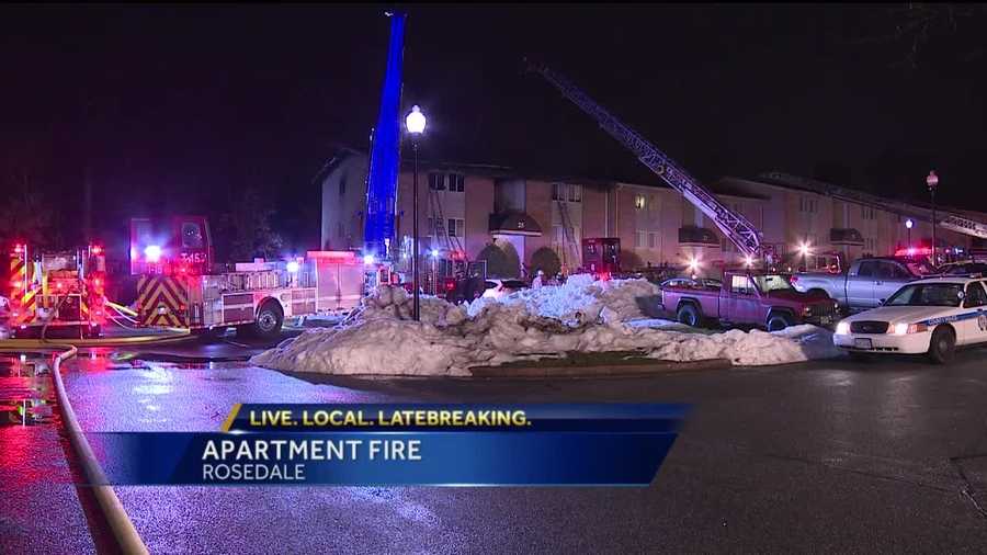 Twenty people were displaced after an apartment fire Wednesday at the Eagles Walk apartment complex in Rosedale.