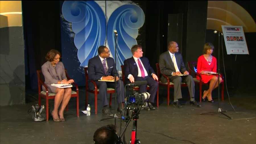 Five of the top candidates in the Baltimore mayor's race debated everything from crime and education to the best ways to help revitalize the city.