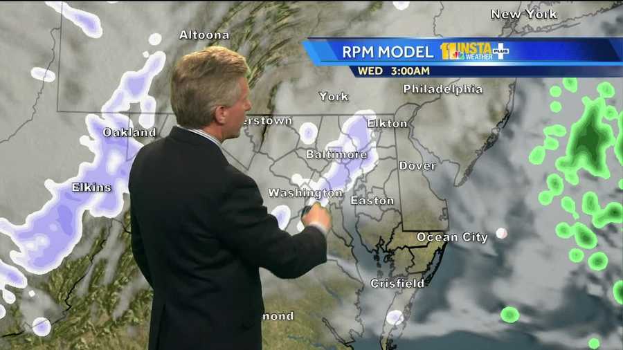 Chief Meteorologist Tom Tasselmyer shows how there could be residual snow showers and icy spots overnight after Tuesday's snowstorm.