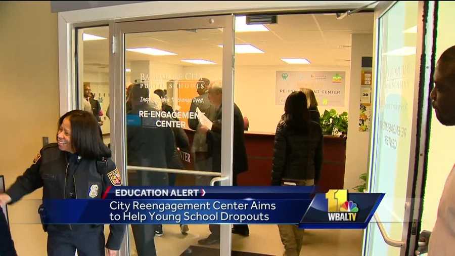 There's a new center in Baltimore aimed at helping high school students who have dropped out. The goal of the Re-engagement Center is to get the students back in class. It's a classroom setting located on the first floor of the city school headquarters building on North Avenue. Educators welcome students who have either dropped out of school or find themselves at risk of quitting before graduation.