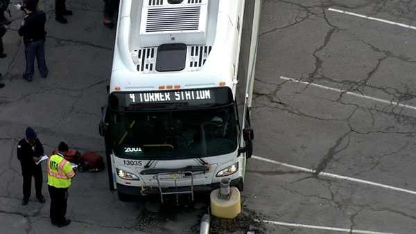 Several people were injured after an MTA bus crashed in Dundalk Friday afternoon, officials said.