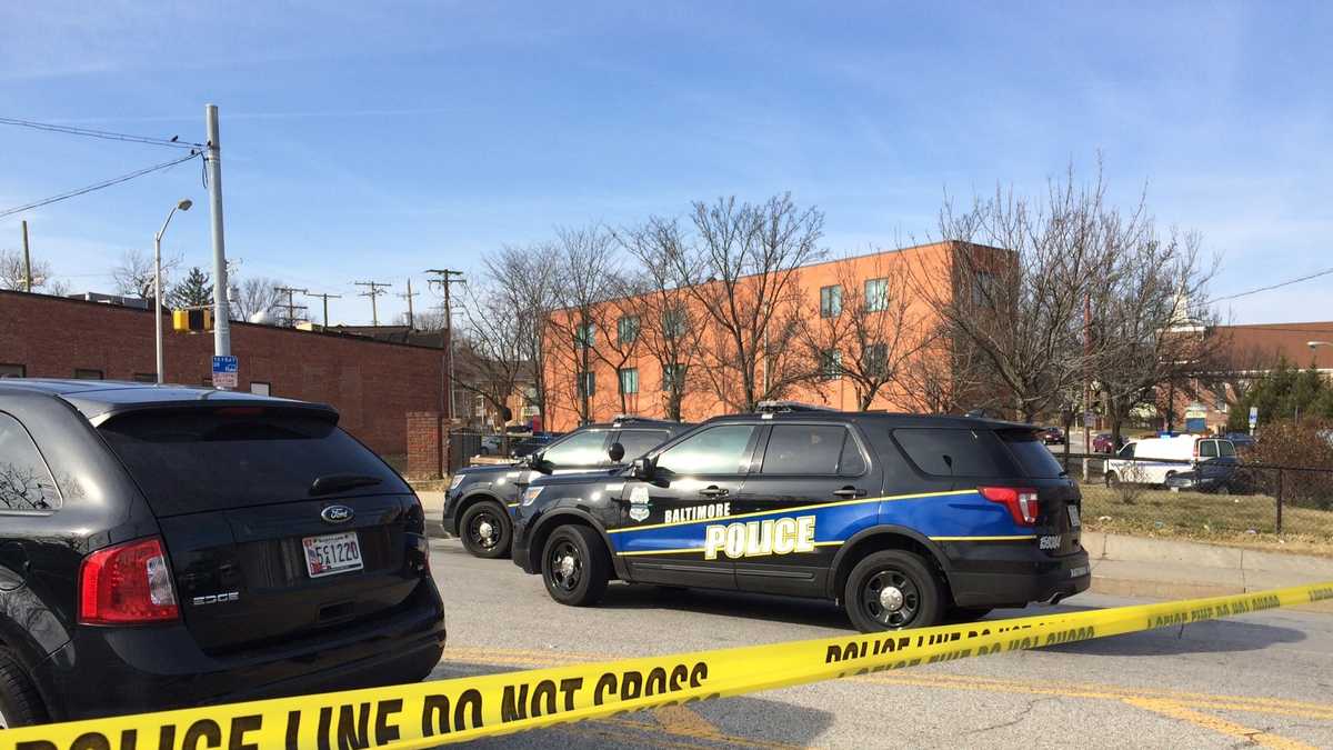 Images: Police investigate double shooting in Baltimore