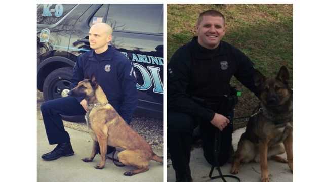 Anne Arundel County police K9s Erby and Leo will receive bullet- and stab-proof vests thanks to a donation from the non-profit group Vested Interests in K9s