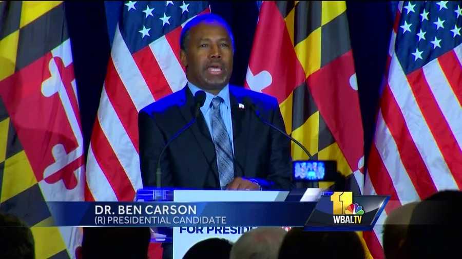 Despite not winning a state during Super Tuesday, Dr. Ben Carson told supporters in Baltimore that he was not ready to get out of the race.