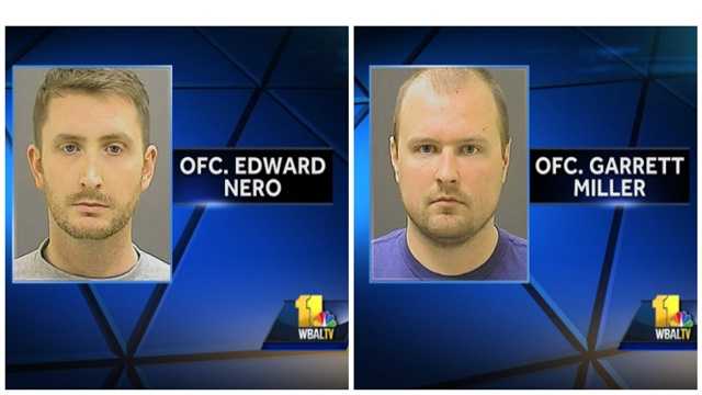 Baltimore police officers Edward Nero and Garrett miller are two of the six officers charged in connection with the death of Freddie Gray.