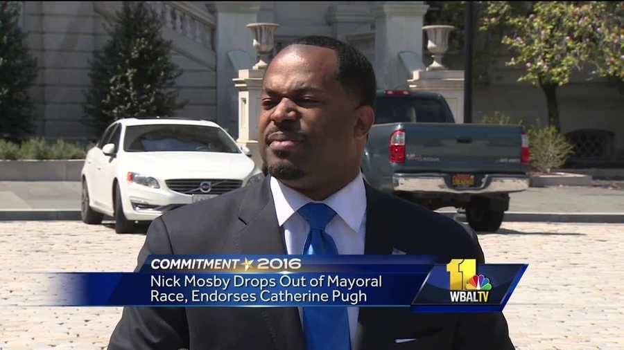Baltimore City Councilman Nick Mosby has dropped out of the mayoral race. Mosby held a news conference in front of City Hall Wednesday where he will finish out his term as councilman, serving the 7th District. He explained why he's leaving the race.