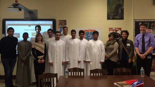 Nine students from Abu Dhabi visited Loch Raven High School this week just before attending the Better Understanding for a Better World Conference in Baltimore.