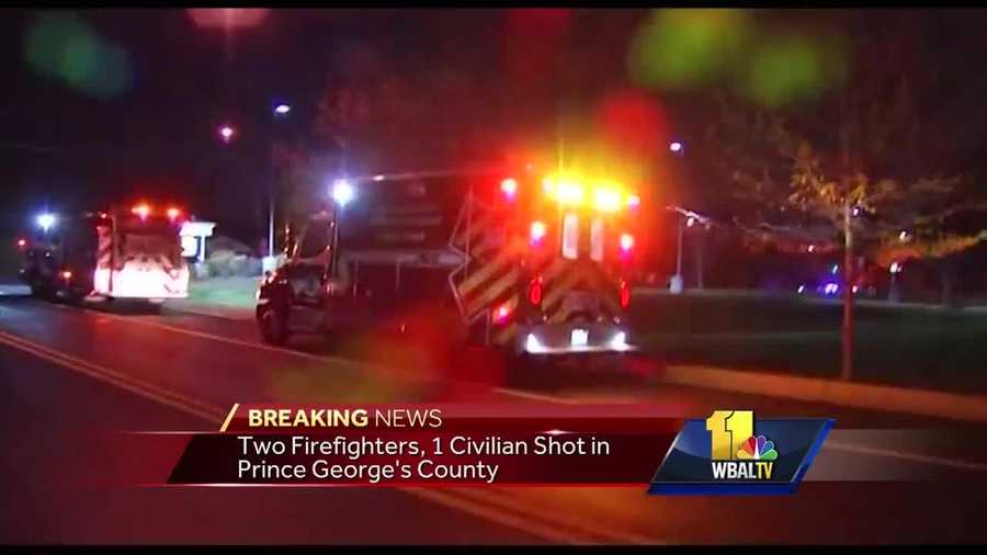 Authorities announce the death of a firefighter who was injured in a triple shooting in Prince George's County.