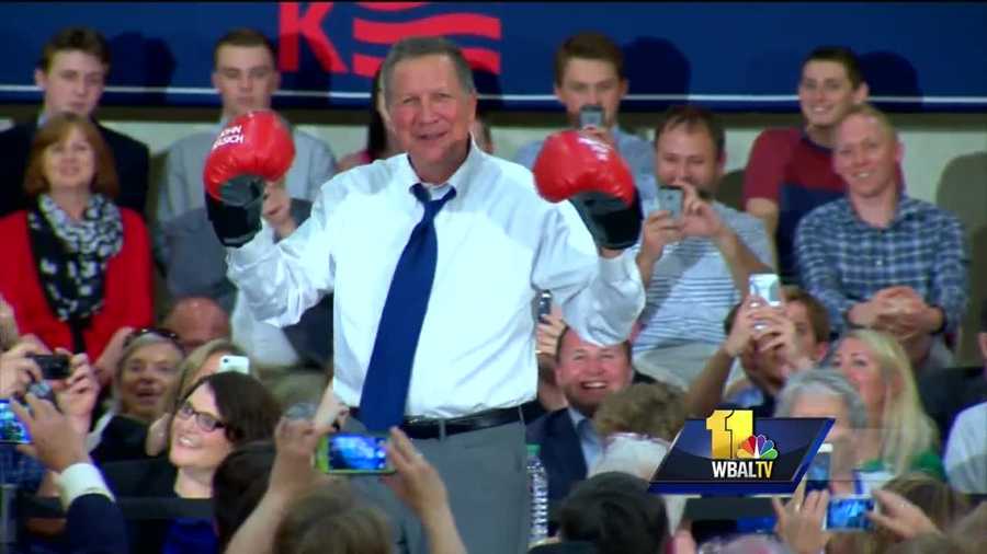 Ohio Gov. and Republican presidential candidate John Kasich hosted a town hall meeting Tuesday in Annapolis.