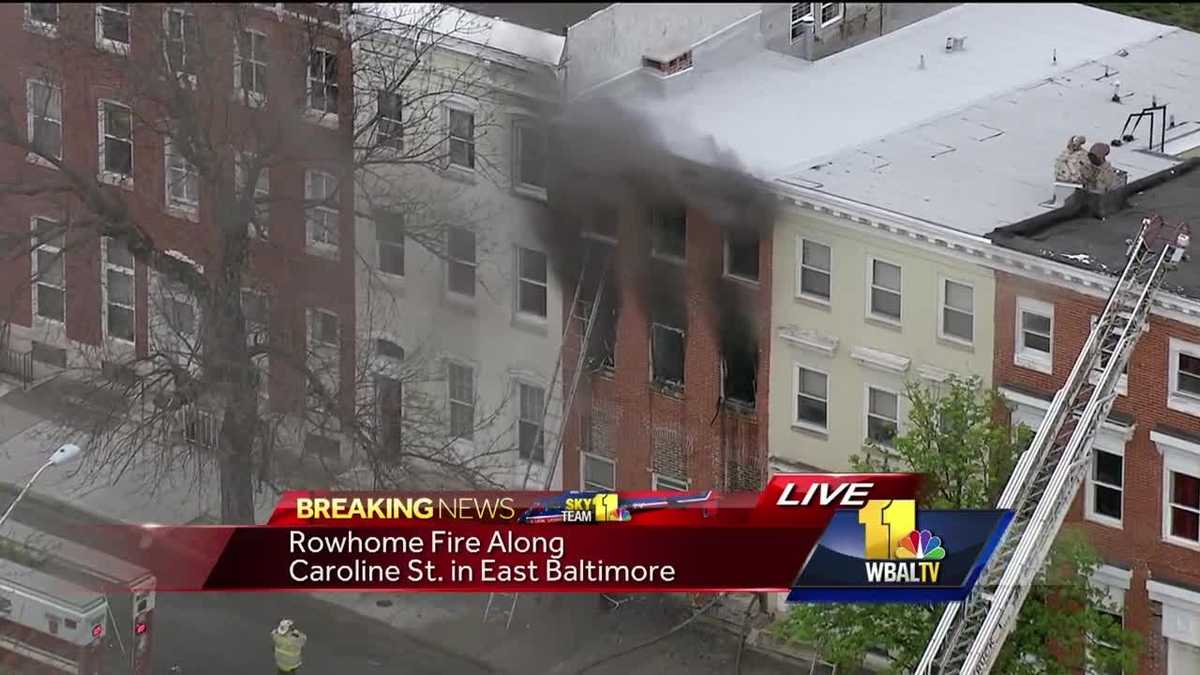 Fire burns out rowhome in east Baltimore