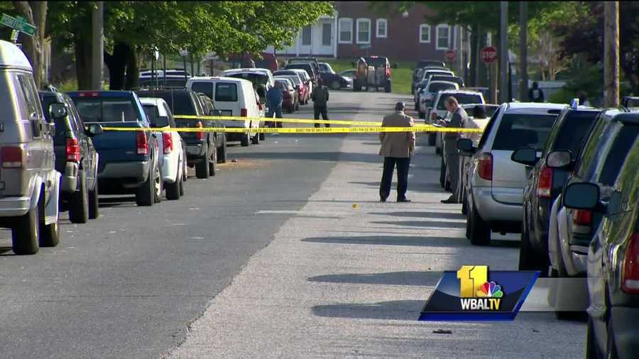 A teenager is dead and three other people were injured Monday in shootings in Baltimore, police said. The shooting scenes are about 12 blocks apart. Police said the shootings are being investigated as if they are related, and several people have been taken into custody for questioning.