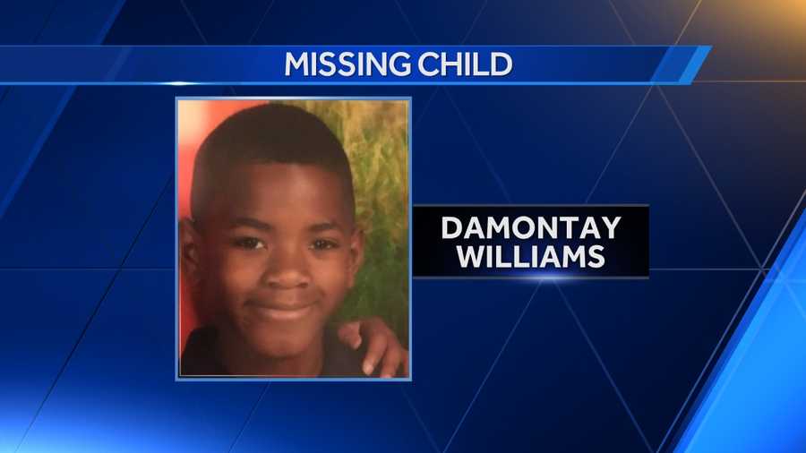 Damontay Williams was last seen in the area of Patterson Park at about 6:30 p.m. Thursday.