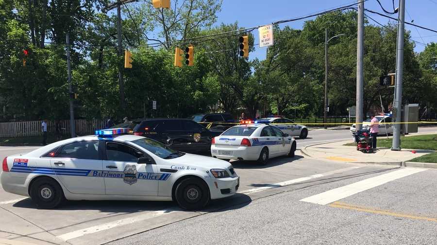 Pedestrian struck by police vehicle in Baltimore