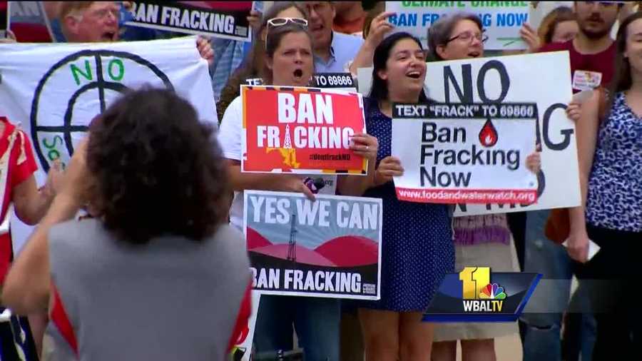 Fracking isn't currently allowed in Maryland, but it could be next year. The process of drawing up state regulations has attracted public interest and protests at the Maryland Department of the Environment. Developing rules for the natural gas extraction process known as fracking is a work in progress in Maryland, and it's about halfway done.