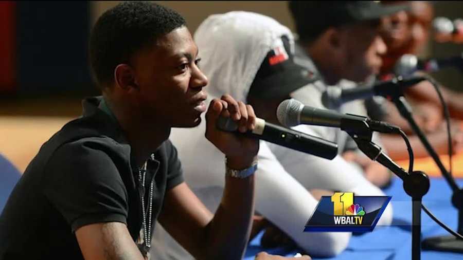 A public viewing was held Thursday for Lor Scoota, a popular Baltimore rapper who was fatally shot over the weekend.