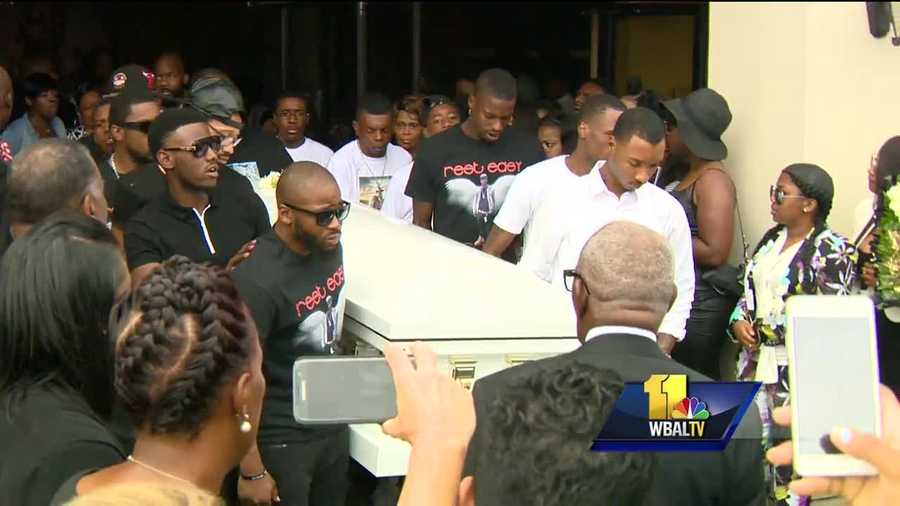 A popular Baltimore rap artist and a victim of the city's violence was laid to rest Friday. Sadness about the death of Tyriece "Lor Scoota" Watson was matched by calls for action and unity. The funeral was, in part, a celebration of his life, and a call for change. An estimated 900 people converged at the Empowerment Temple church in northwest Baltimore to pay last respects to Lor Scoota.
