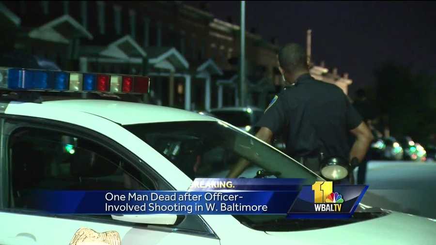 Baltimore police fatally shot an armed man who they said was firing at officers Thursday evening.