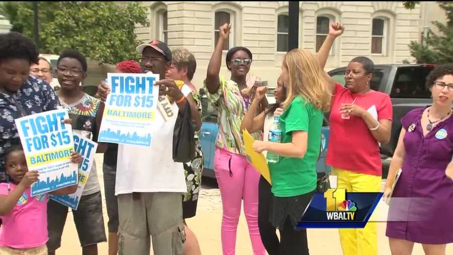 In a four to zero vote, the Baltimore City Council Labor Committee is sending the $15 minimum wage bill to the full council. Health care workers rallied outside of Baltimore City Hall to show their support for raising the minimum wage-saying their industry stands to benefit from the bill.