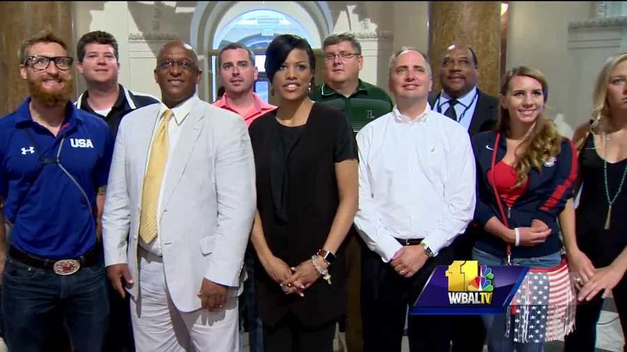 Baltimore's mayor on Thursday honored seven Paralympic athletes who live and train in Baltimore.