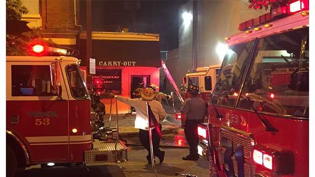 City officials said the fire at Holy Frijoles, at 908 W. 36th St., was reported at 3:15 a.m. The fire reportedly started in the back of the restaurant.