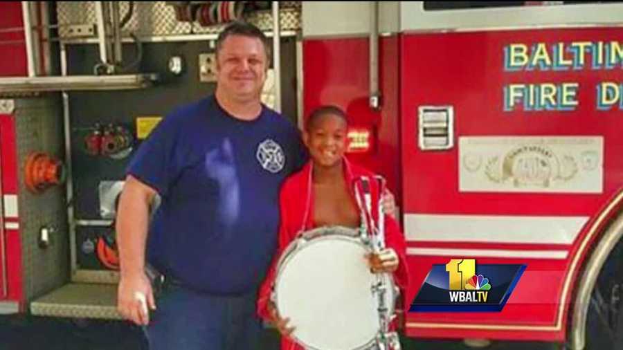 Firefighters respond to all kinds of emergencies. They don't usually show up to deliver a gift. So when a member of Engine 33 went to a Baltimore boy's home with a gift, the family was touched.